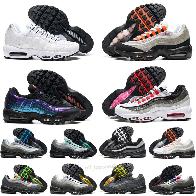 Designer 95 95s mens womens running shoes neon men outdoor sneakers triple black white stadium green dark hyper turquoise women runners sports trainers size 36-46