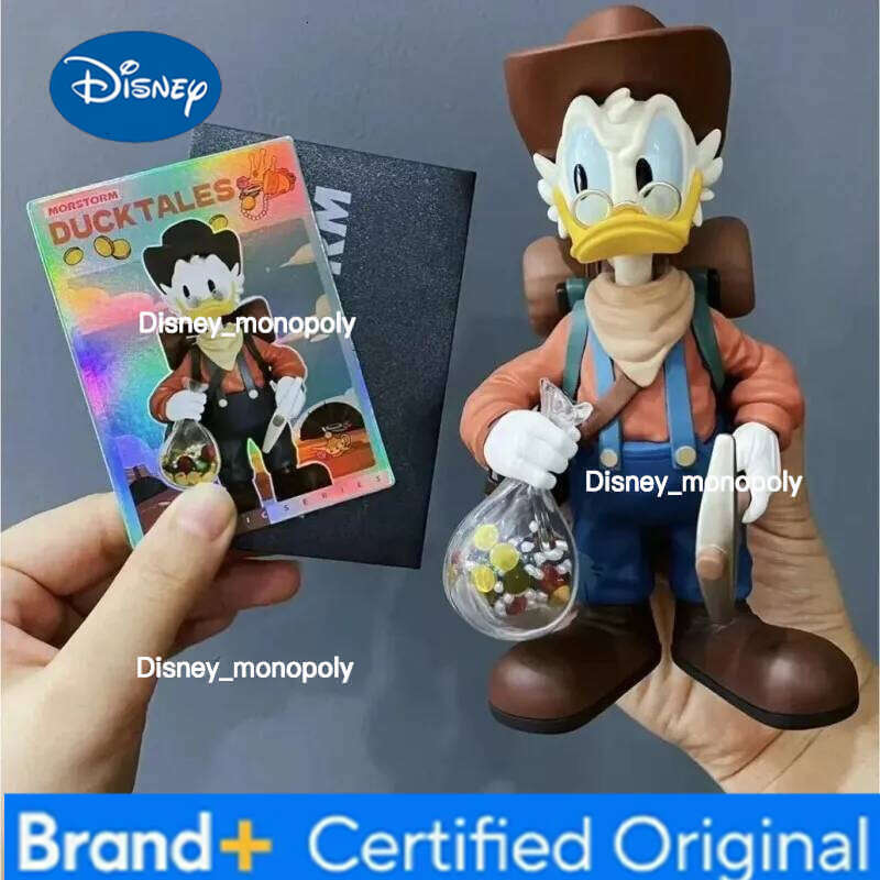 Disney Genuine Morstorm Figure Cartoon Explorer Scrooge Mcduck Action Figurine Anime Model Doll Toy Ornament Gift H260105 H260105
