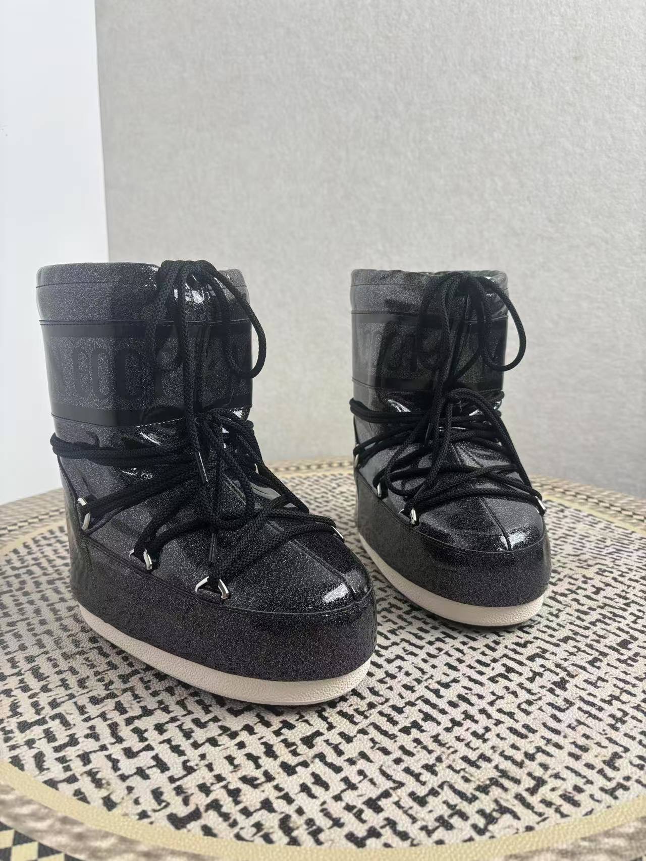 STAOXINDIKE Moon Boots 2025 Winter New Long Tube Ski Boots Warm High Heel Anti-Slip Snow Boots