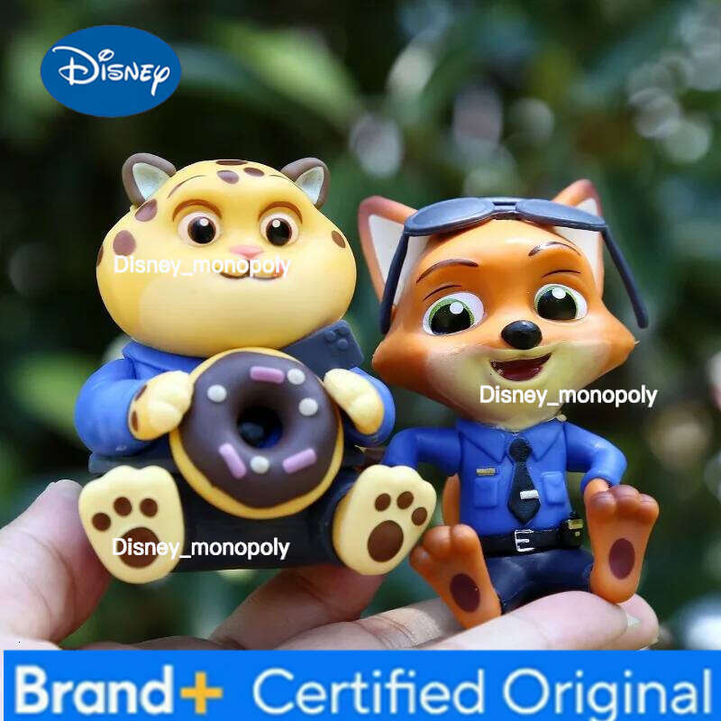 Disney Miniso 6 Pcs Zootopia Judy Nick Flash Finnick Chief Bogo Action Toys Zootropolis Figure Doll for Kids H260105 H260105