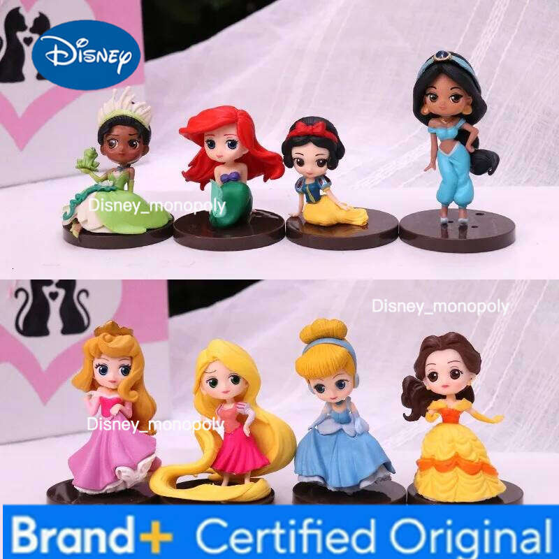 Disney Q Version Mermaid Alice Long Hair Snow White Figure Miniature Model Cake Decoration Desktop Ornament H260105 H260105