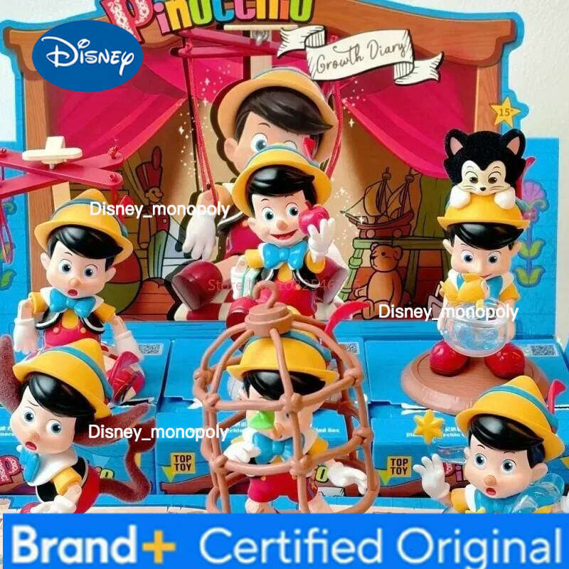 Disney Genuine Pinocchio Growth Diary Series Blind Box Guess Bag Toys Doll Cute Anime Figure Cartoon Ornaments Birthday Gift Toy H260105