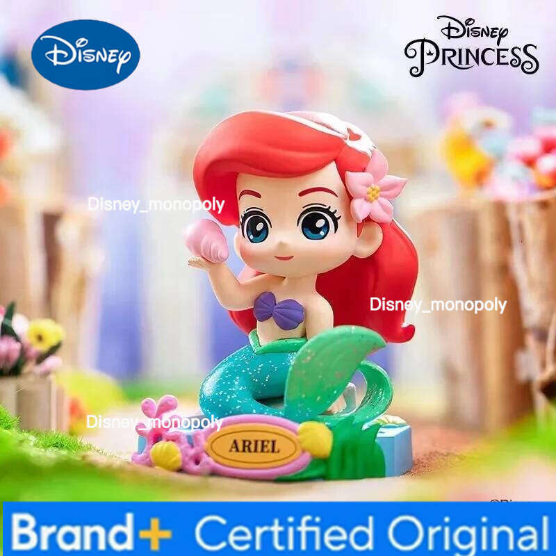Disney Princess Garden Dream Series Blind Box Rapunzel Cinderella Belle Action Figure Desktop Ornament Toy Ariel Model Doll Toys H260105