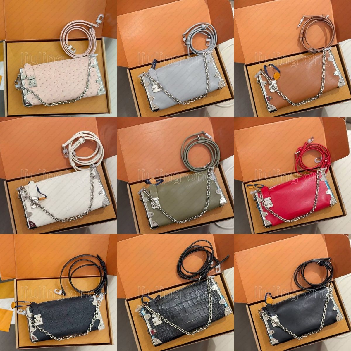 Slim trunk bag Ostrich Pattern Soft trunk bag designer Limited edition fashion women Shoulder Bag Crossbody Totes Handbag Ladies cosmetic bag Vintage Messenger Bag