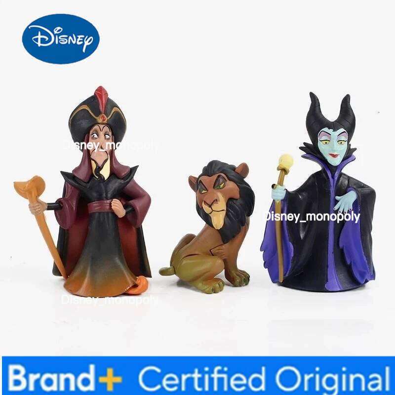 Disney Anime 5Pcs/Set Red Queen Villains Maleficent Jafar Ursula Vinyl Action Figure Model Toys For Children Christmas Gift H260105 H260105