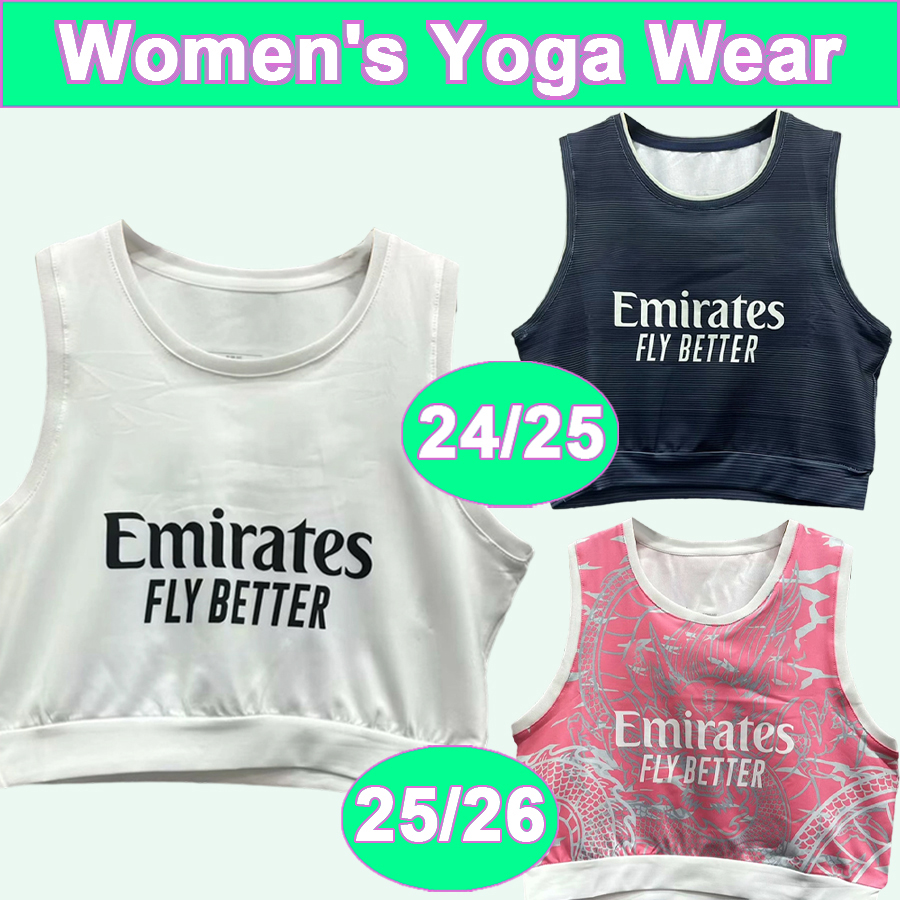24 25 26 VINI JR. MBAPPE Women's Yoga Wear Soccer Jerseys RODRYGO BRAHIM RUDIGER VALLEJO ENDRICK VALVERDE Home Black Pink Special Edition Football Shirts