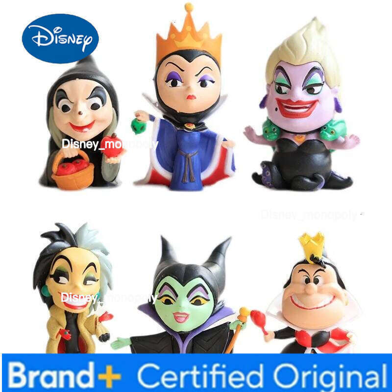 Disney 9pcs 6pcs Movie Maleficent Petit Villains Descendants 2 Cruella De Vil Queen Action Figure Model Gift Toys For Childre H260105 H260105