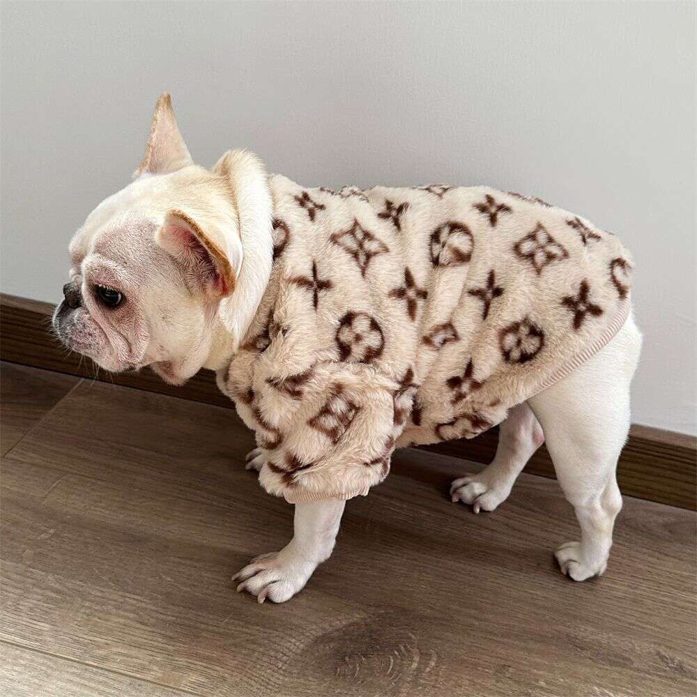 Autumn and Winter Dog Clothes French English Bulldog Pug Corgi Pitbull Pet Warm Fleece Thickened Clothing