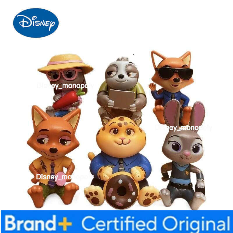 Disney Judy Hopps Nick Wilde Anime Statue - Collectible Doll Figurine Desktop Computer Decoration Ornaments Birthday Gift For Children H260105 H260105