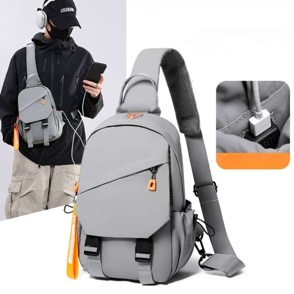 Waterproof Nylon Crossbody Bag - Men's Chest Sling Backpack, Compact Shoulder Messenger Bag, Travel & Outdoor Hiking Pack 2026
