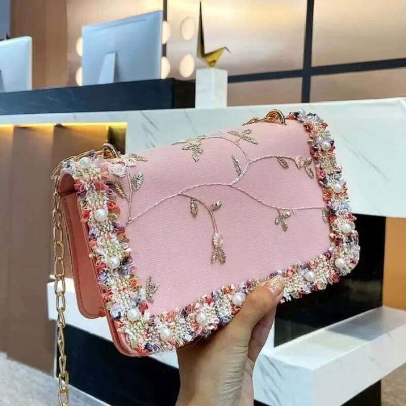 Fashion Women Floral Printed Mini Bag Tote Purse Handbag New Lace Crossbody Chain Shoulder Women's