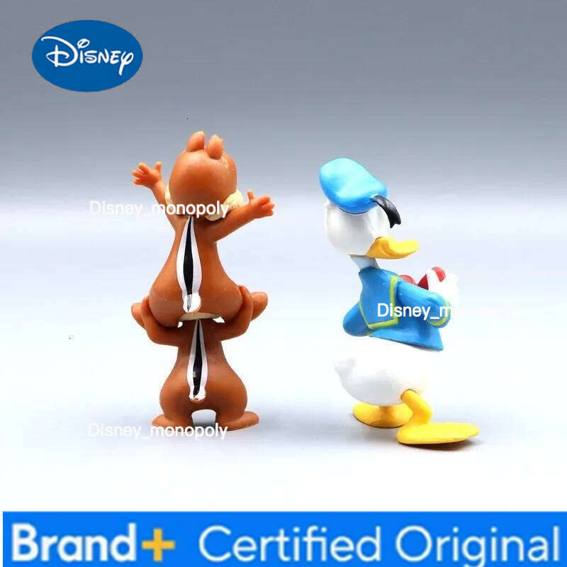 Disney 7cm Kawaii Donald Duck Chip Dale Action Figurine Mini Model Hobby Toy Birthday Gift Cake Party Decoration Kids Charm Doll H260105