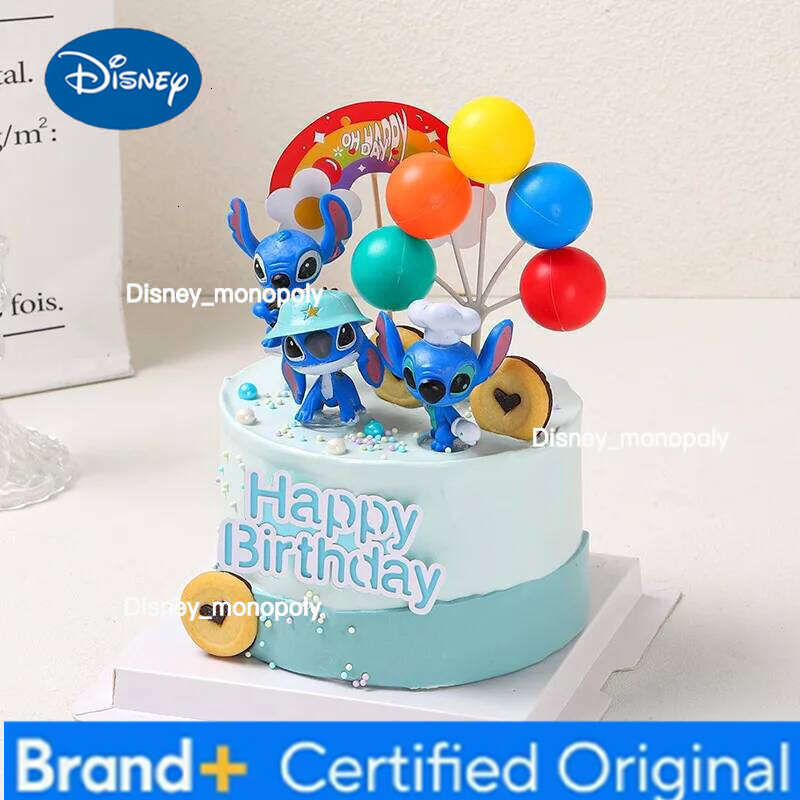 Disney Stitch Figure Toy Set Cartoon Mini Doll Models Cake Decoration Accessories PVC Anime Angel Table Ornaments Kids Birthday Gifts H260105 H260105