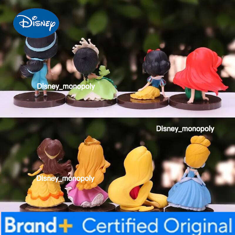Disney Q Version Mermaid Alice Long Hair Snow White Figure Miniature Model Cake Decoration Desktop Ornament H260105 H260105