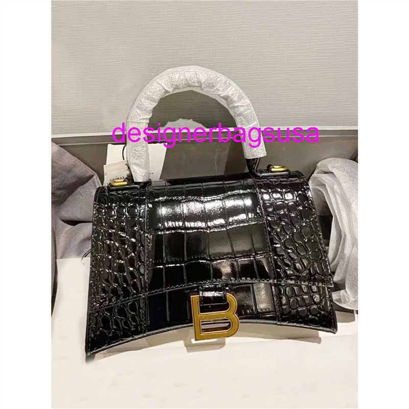 Designer Bag Womens Bag Crocodile Pattern Brand Hourglass Bag High Version Handbag Crossbody Bag Sense Bag Handly26 EF0Z