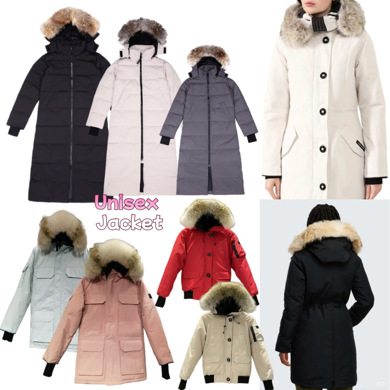 Style Famous Designer Luxury canada Women Down Puffer Jackets Embroidery Letters Winter Jacket Hooded goosewomen Outdoor Long Fur Clothing Coats dae s51