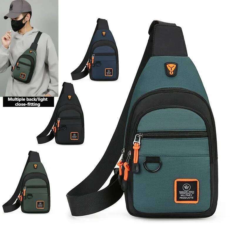 Fashion Handbag Lightweight Oxford Fabric Crossbody Shoulder Stylish Casual Men's Waist Packs Male Chest Bag