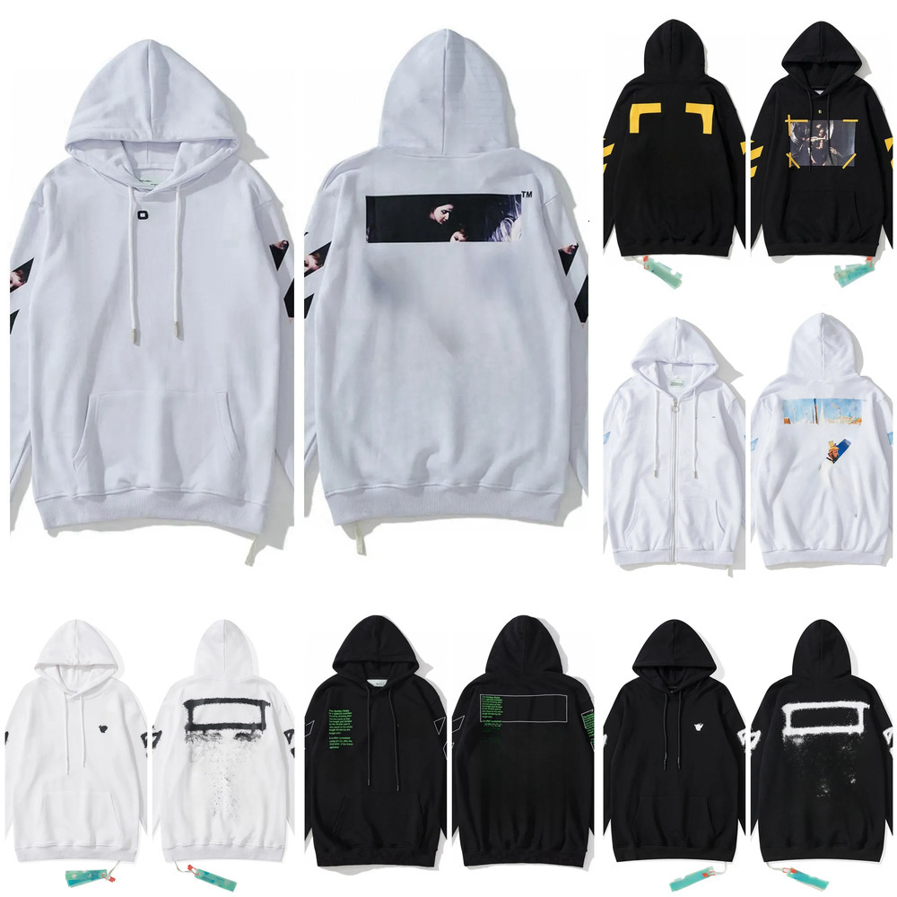 Mirror quality 10A Sweatshirts Hip Hop Off Whitte Hoodie Streetwear Man Womens Designers Hoodies Skateboards Off Whitte Hoodie Street Pullover Off Whitehoody c8