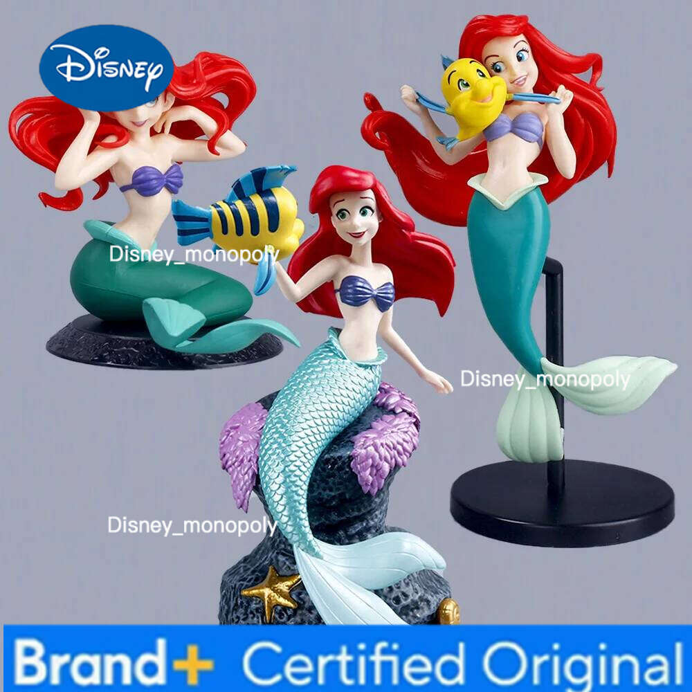 Disney Anime Little Mermaid Action Figure Toys Ariel The Princess Charm Collection Room Desktop Decoration Surprise Gift H260105