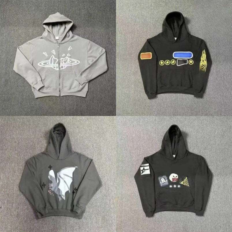 Designer tracksuit jacket men hoodie pants coat tshirt shorts Brokenly Hoodie Women Zip Up High Quality Heavy Cotton Pullover plaenet Foam Graphic Punk pants