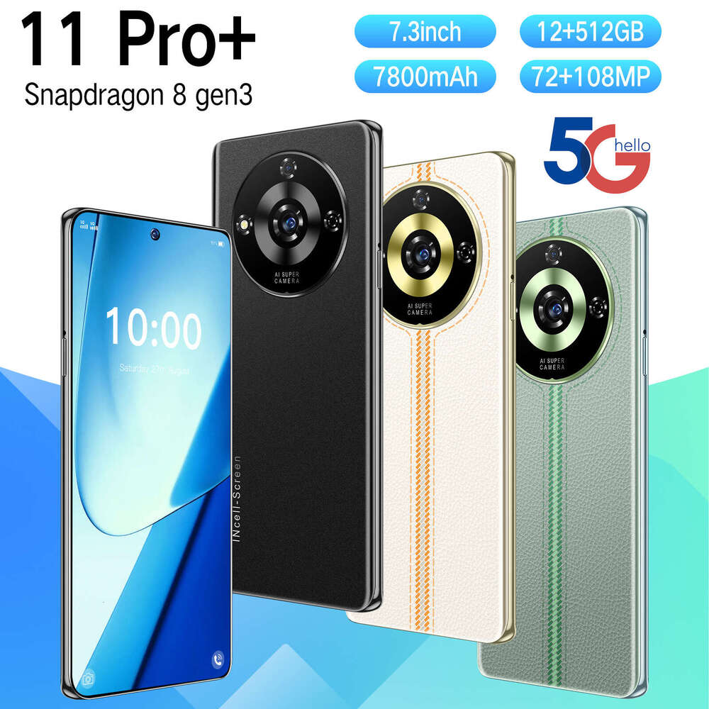 Famous brand 11 Pro+cross-border smartphone 7.3-inch incell screen 512g Android phone source manufacturer (explosive model) CKS