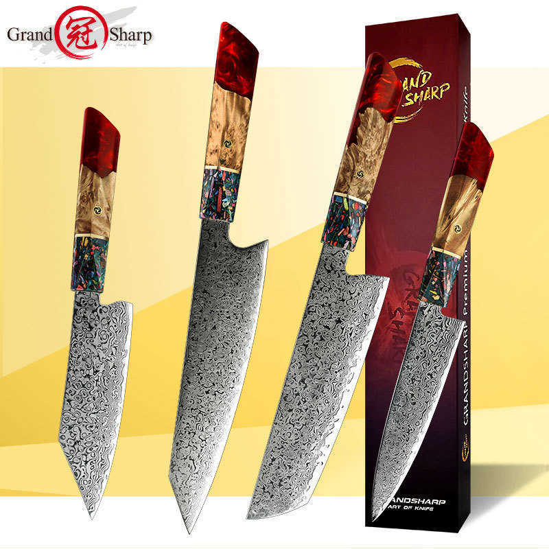 Damascus steel Japanese-style kitchen knife, chef's knife, slicing knife, multi-purpose knife, household knife, slicing tool, AUS10 steel X241102