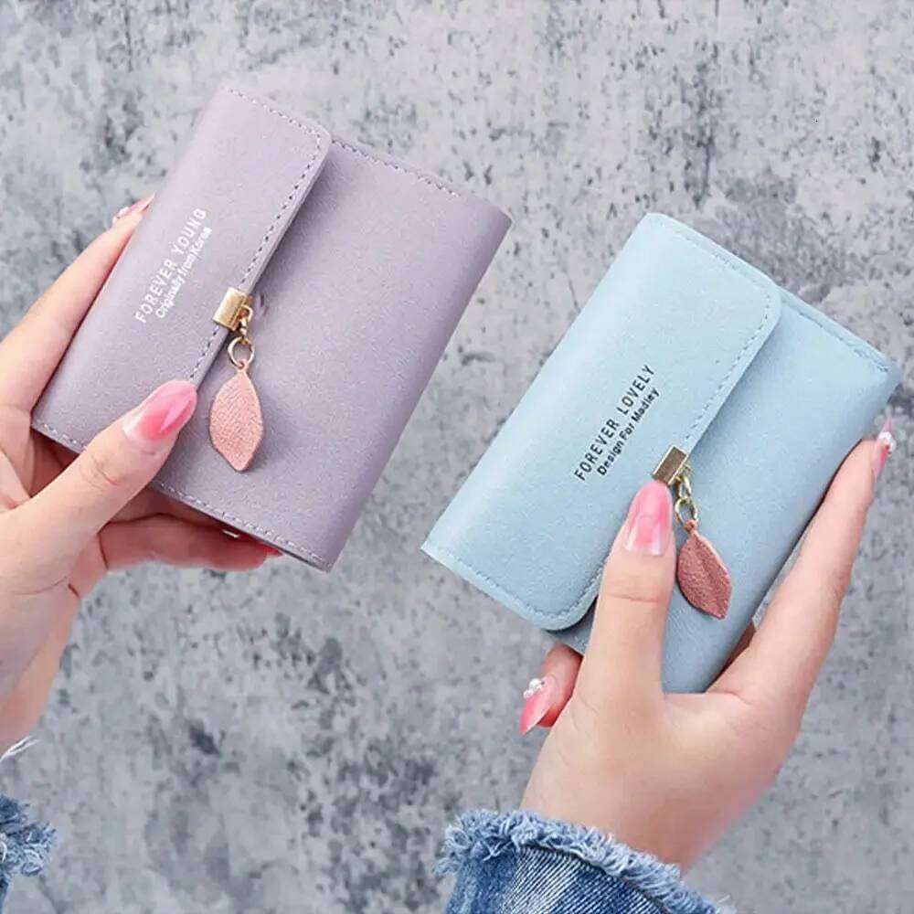 Simple Solid Color Coin Purse Fashionable Minimalist Women's Short Wallet, Portable ID Credit Card Wallet