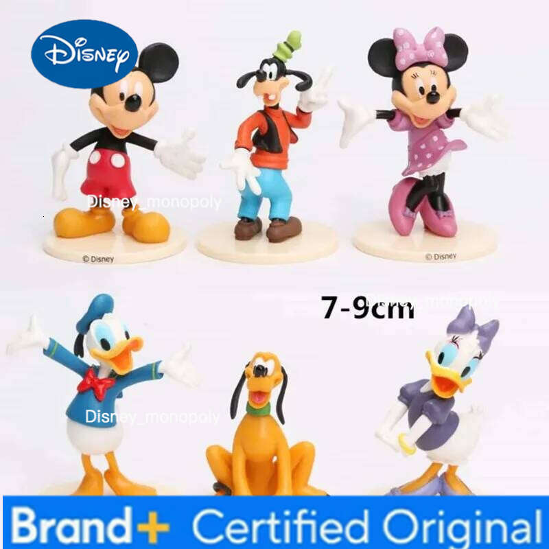 Disney 6 UNIDS/ set GK Mickey Mouse Minnie Goofy Regal Duck Donald Margarita cartoon character PVC model toy Christmas gift H260105