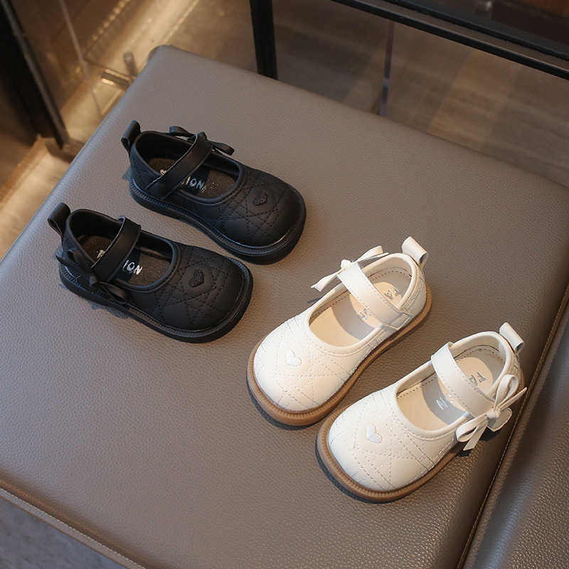 kids shoes Kids Princess Shoes Spring Autumn Cute Leather Flat Shoes for Girls Comfortable