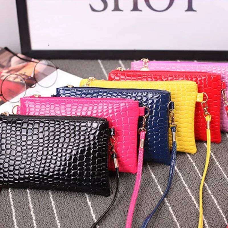 Pu Leather Small 2025 Fashion Shoulder Crossbody Bag Women Crocodile Pattern Mobile Coin Purse Girls Purses and Handbags
