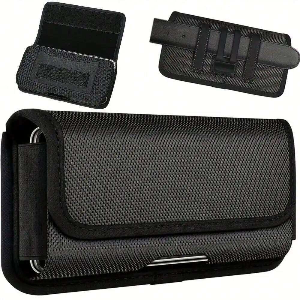 Fashion Simple Black Waist Outdoors Sports Fanny Phone Trendy Versatile Men's Belt Bag Commute Lightweight