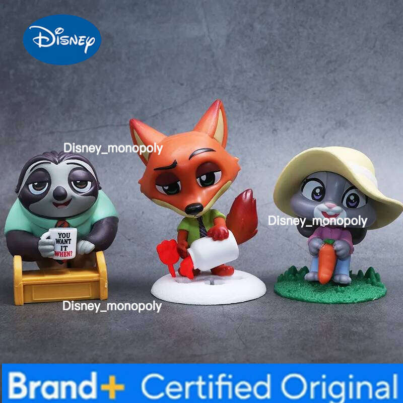 Disney 8pcs Zootopia Anime Cute Nick Judy Action Figure Doll Cartoon Collection Model Toy Desktop Ornaments Gifts H260105