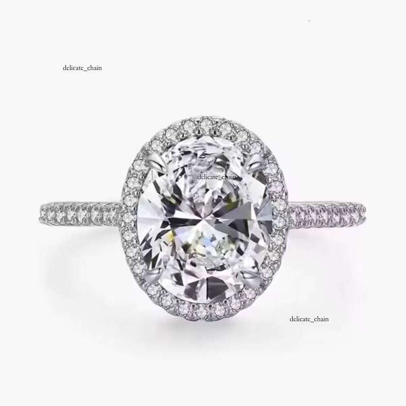 VVS Moissanite Aimei New Fashionable Elegant 925 Sterling Silver Shiny AAAAA CZ Women's Ring Luxurious Romantic Wedding Jewelry