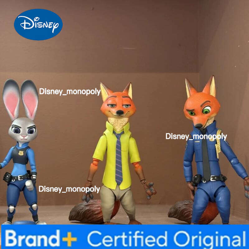 Disney Licensed Judy & Nick Articulated Doll - Flexible Joint Anime Peripheral Kids Desktop Collection Decoration Model H260105 H260105