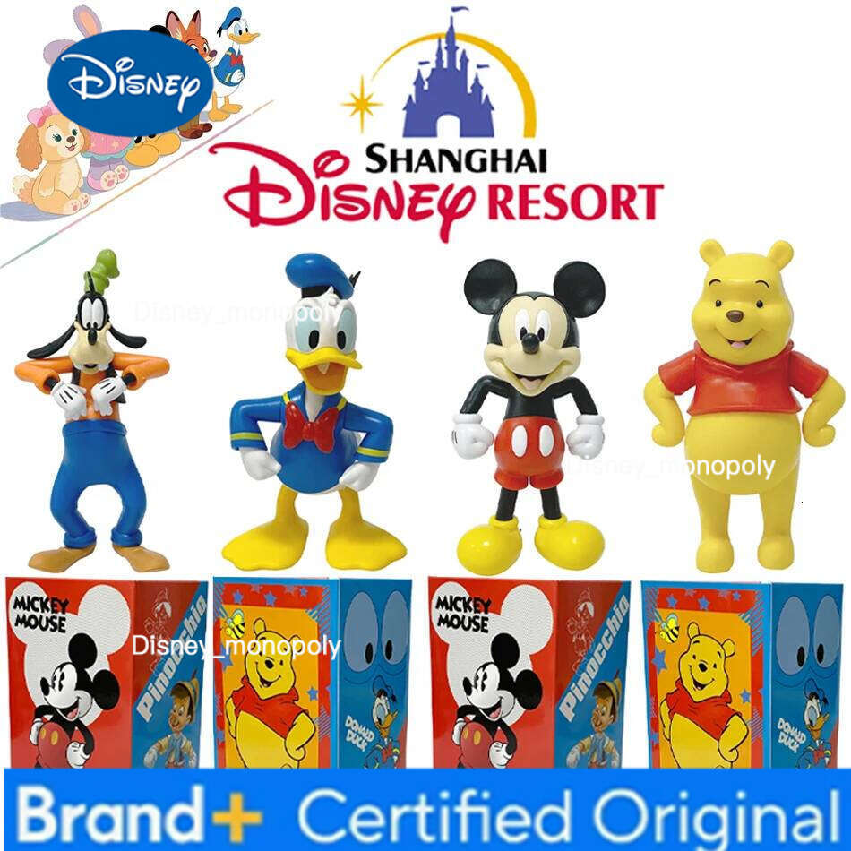 Disney 2026 New Mickey Mouse Donald Duck Winnie The Pooh Goofy Action Figure Kawaii PVC Model Doll Collection Toys H260105