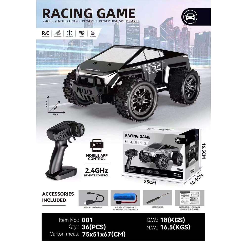 New RC Off-Road High-Speed Remote Control 2.4G Big Foot Climbing Car Children's Racing Toy Wholesale