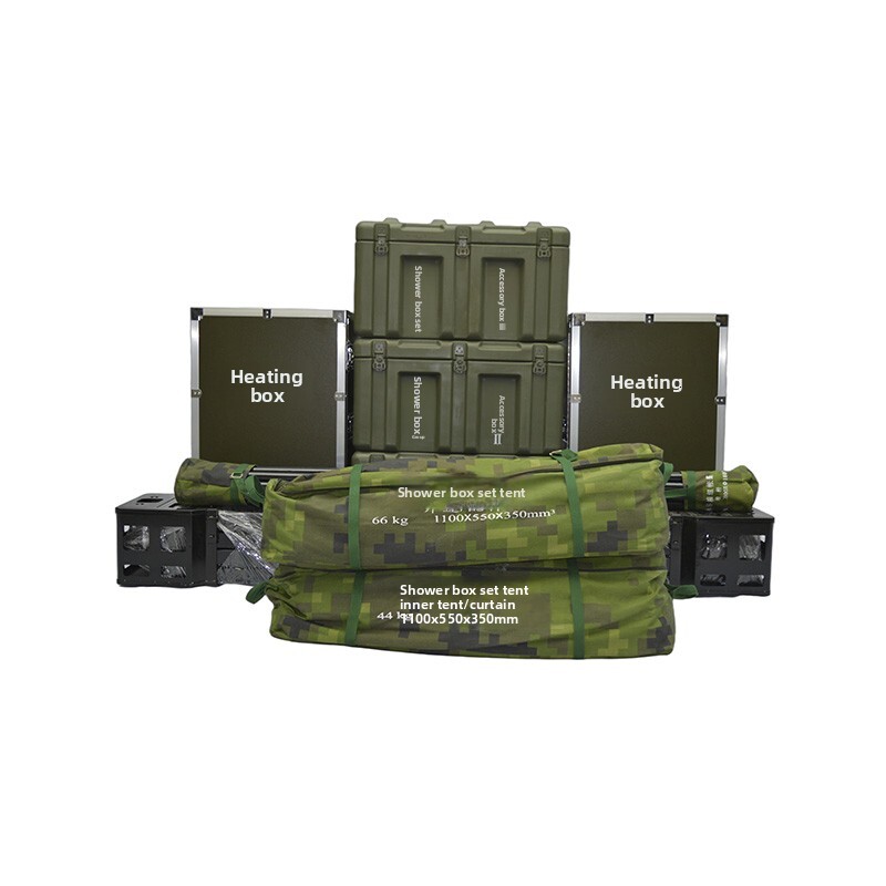 Portable shower box set for 12 people, suitable for camping and outdoor equipment