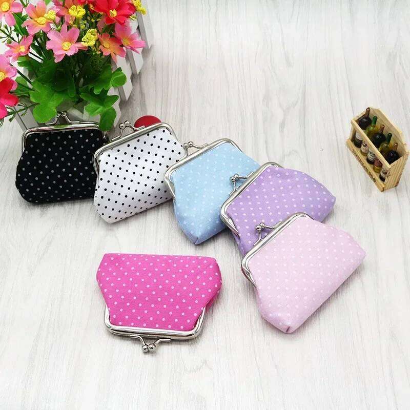 Women's Purse Oil Wax Leather 4 Inch Buckle Mini Wallet Coin Lipstick Storage Ladies Clutch Bag Dropshipping