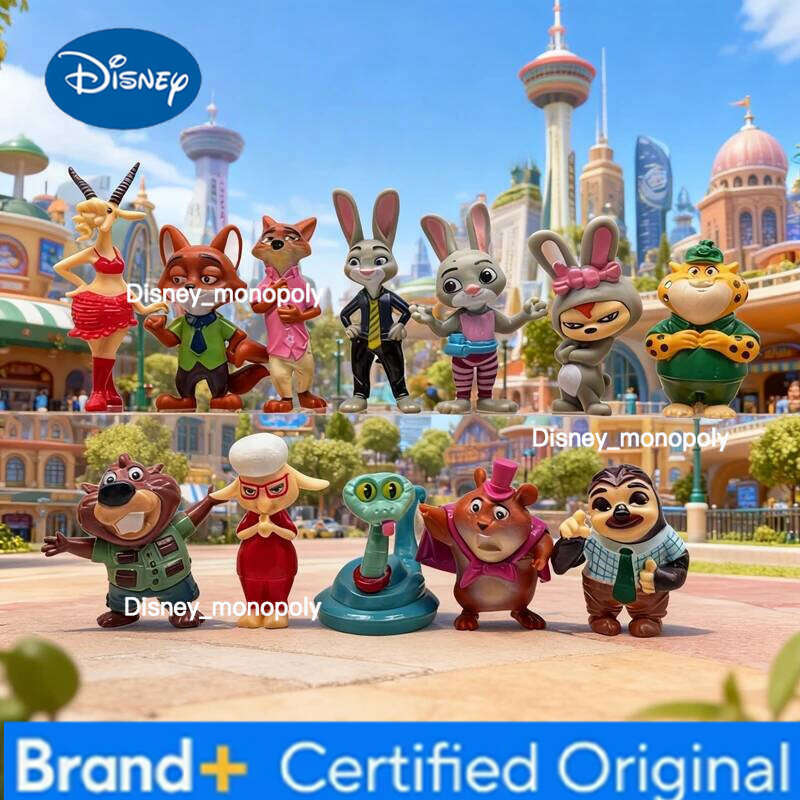 Disney 12Pcs/Set Zootopia 2 Zootropolis Doll Toy Nick Judy Gary Gazelle Cartoon Anime Action Figure Model Cake Ornaments Gift H260105