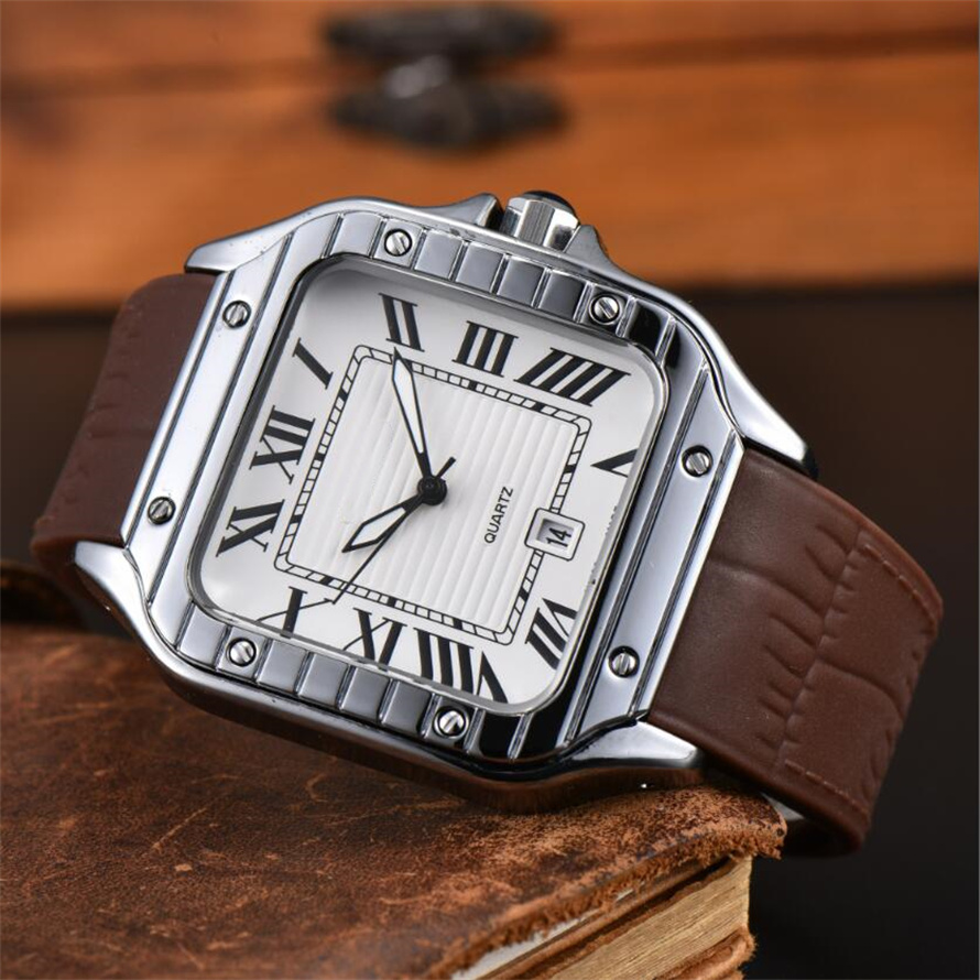 New Wristwatches Men Women watches Classic SANTOSity DE Square Wristwatche Quartz movement Watch 3241933 wrist-watchs Zegarek Montres -bracelets 4074