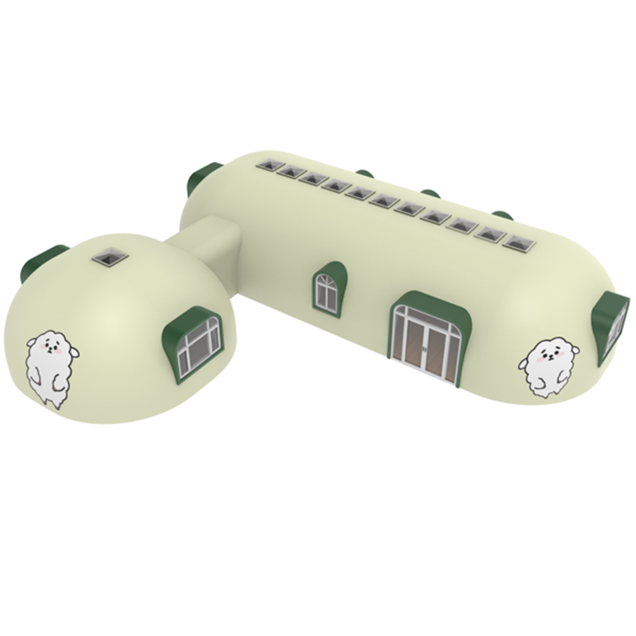 Off-grid solar power system EPS Dome House Module Graphite Polystyrene Foam Modern House with Heat Preservation and Fireproof Features