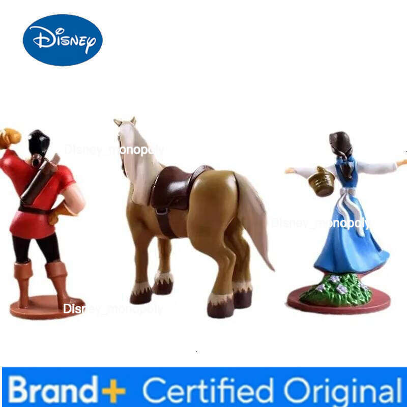 Disney 6pcs/set Beauty And The Beast Cute Cartoon Action Figure Tide Play Model Ornament Collection Belle Princess Desktop Decor H260105 H260105