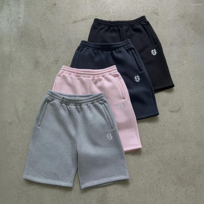 SUVENE Men's Shorts US dollar sign embroidery Summer Casual Fashion Jogger Men Cotton Breathable Loose Beach Short Pants Comfortable Gym Basketball Sport Zipper