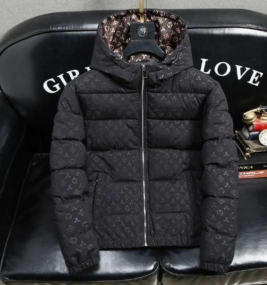 Hip-hop brand cotton coat for men - winter and autumn thick men's cotton jacket, trendy patterned loafers-style coat for men H251220