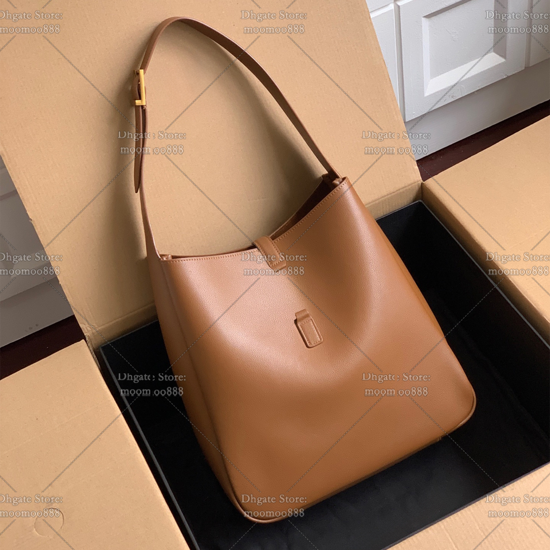 12A All-New Mirror Quality Designer Large Hobo Bags for Women Le5a7 Handbags Grained Leather Shoulder Bag Brown Purse 753837