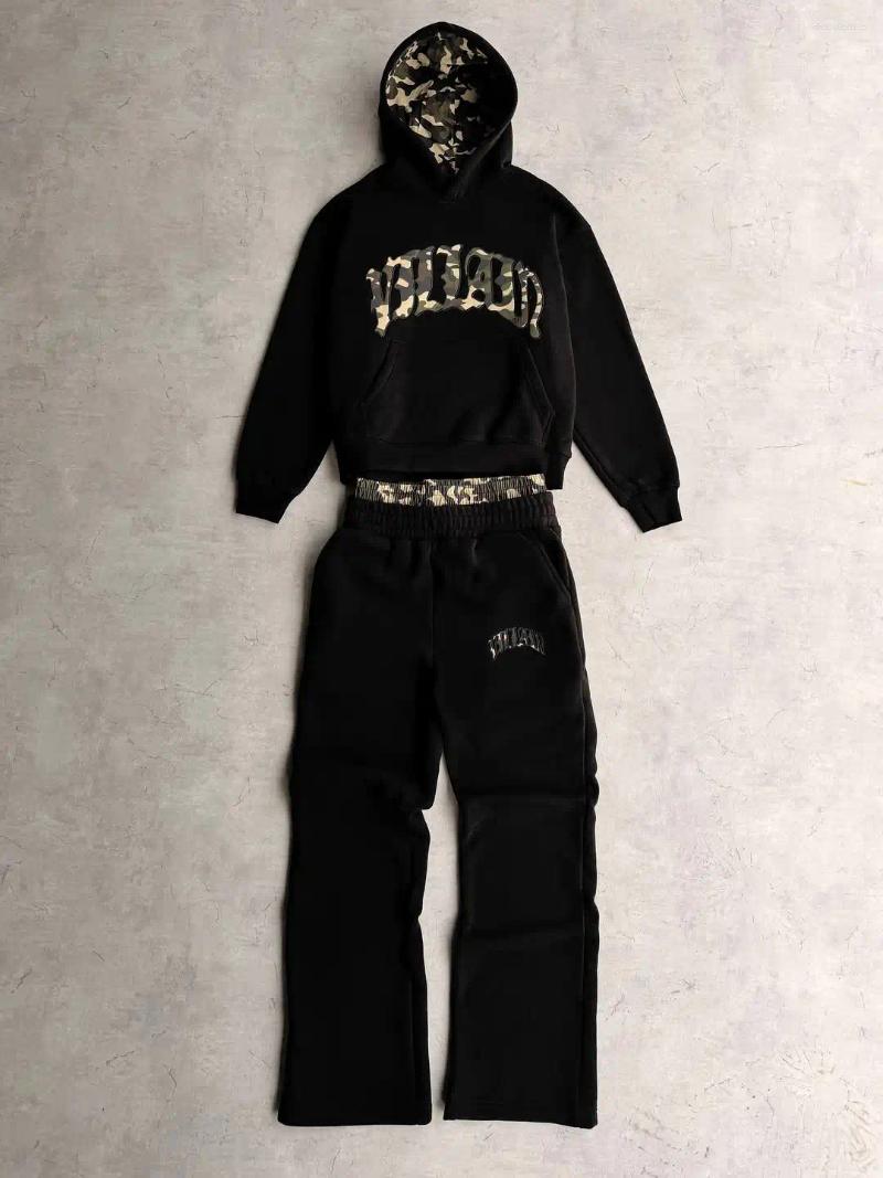 Men's Tracksuits Tracksuit Men Clothing Vintage Embroidered Leopard Print Street Casual Hoodie Trendy Double Waist Unisex - view 7