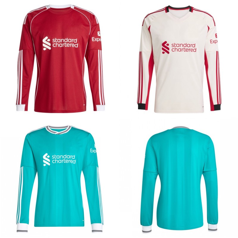 2025/26 WIRTZ EKITIKE Long Sleeve Soccer Jersey Mens KERKEZ BRADLEY FRIMPONG VIRGIL KONATE SZOBOSZLAI MAC ALLISTER JONES GAKPO DIOGO J. GRAVENBERCH Football kit