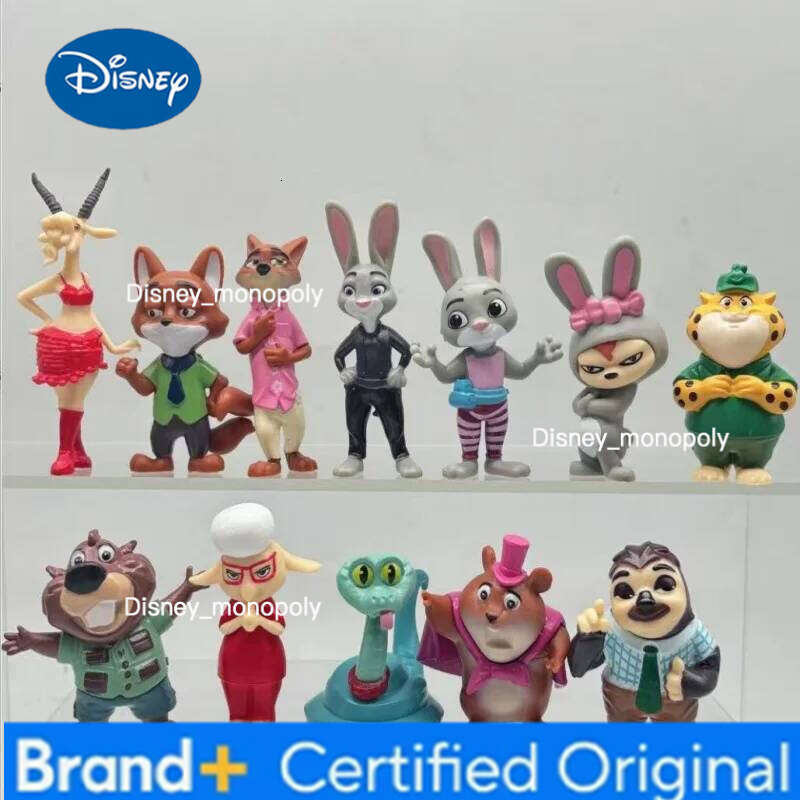 Disney 12pcs/Set Zootopia 2 Action Figure Toy Judy Rabbit Nick Fox Series Anime Figurine Fans Christmas Gifts H260105 H260105
