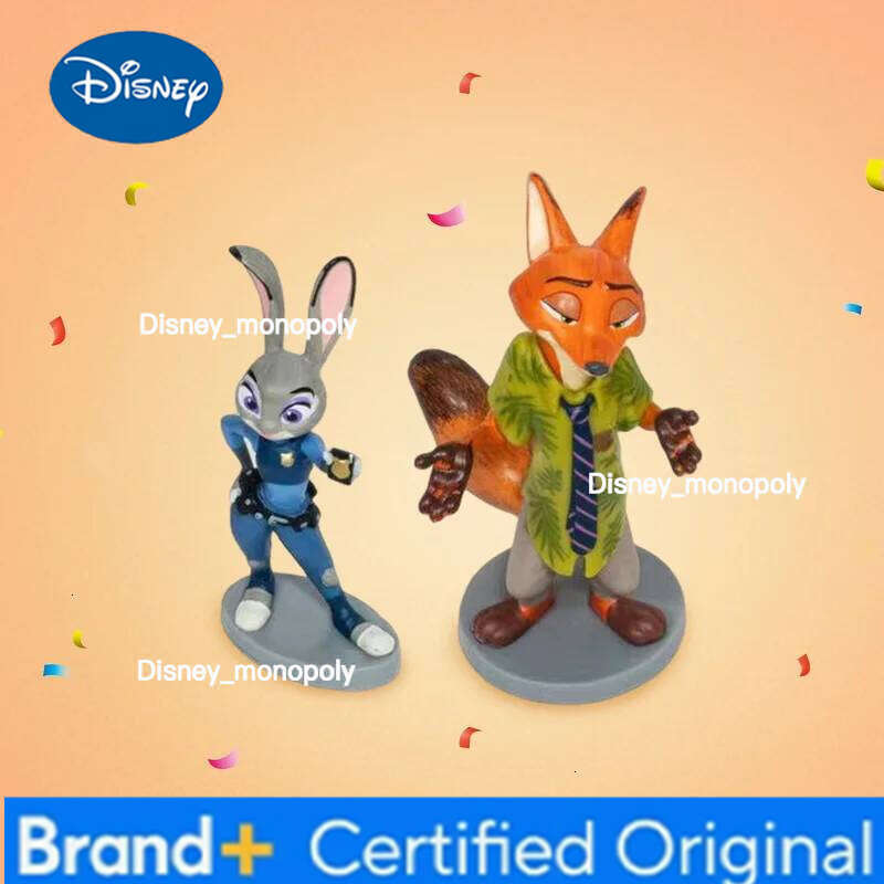 Disney Official Zootopia Nick Judy Handmade Toy Gift Box Ornament for Boys and Girls' Birthday Gifts H260105 H260105