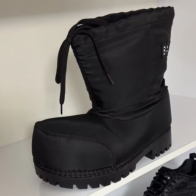 STAOXINDIKE Thick-Soled Height-Increasing Chunky Snow Boots for Women 2024 Winter New Waterproof Non-Slip Ugly-Cute Ski Boots Thickened Warm Cotton Bo